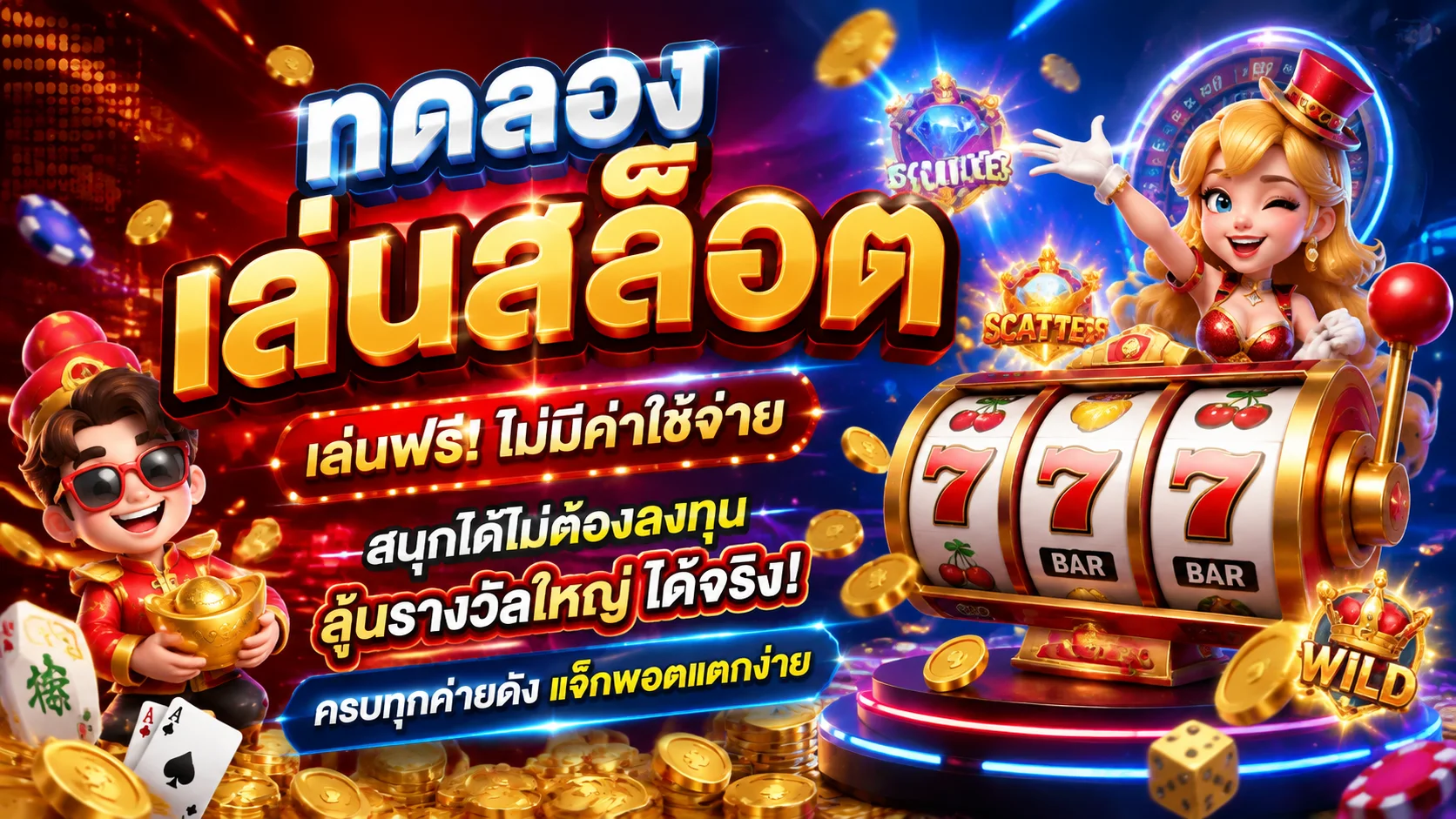 ทดลองเล่นสล็อตฟรี COBA1688 ทุกค่ายดัง ไม่ต้องฝากเงิน